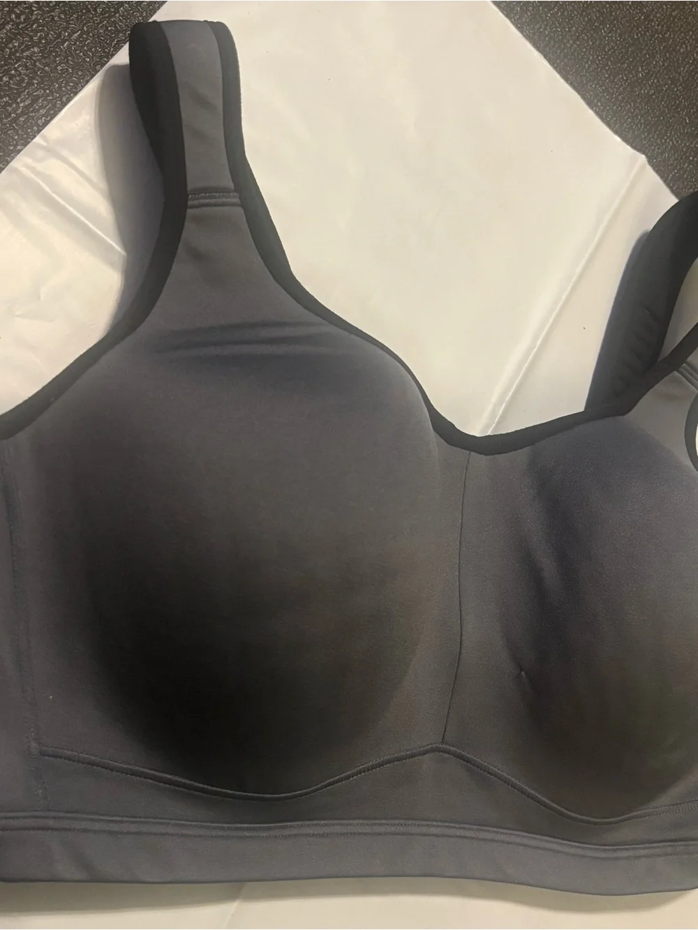42DD Livi Active Wireless Molded Bra in Charcoal Gray Lane Bryant